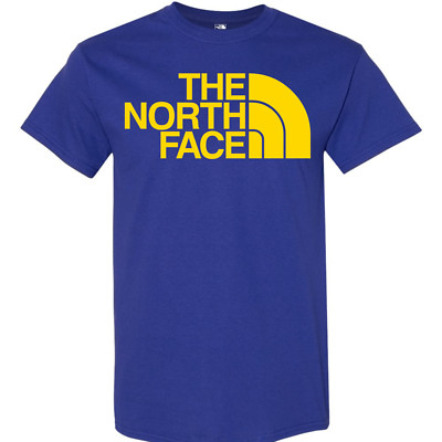 The North Face Half Dome Logo T-Shirt Men's Tee TNF Cobalt Blue with Yellow New