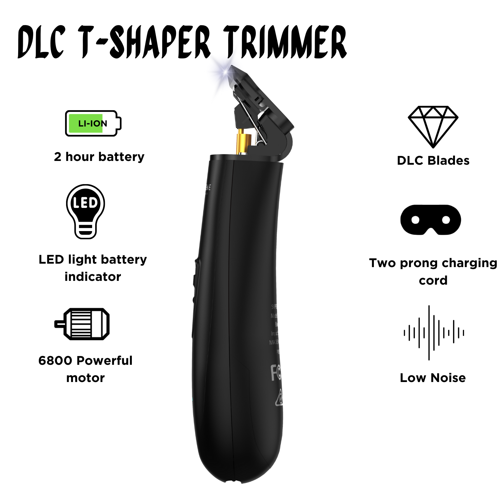 Supreme Trimmer T-Shaper for Children & Elderly w/ Sensitive Skin | ST5206 Black