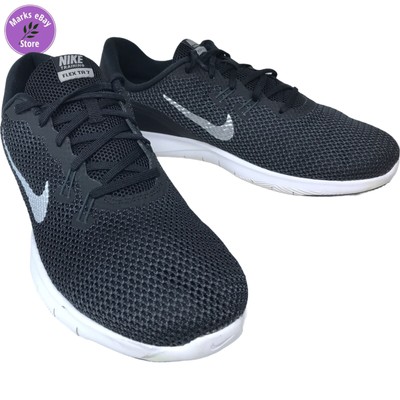 Nike Womens Flex Trainer 7 Black Lace Up Round Toe 89871-001 Sneakers Size 10 W