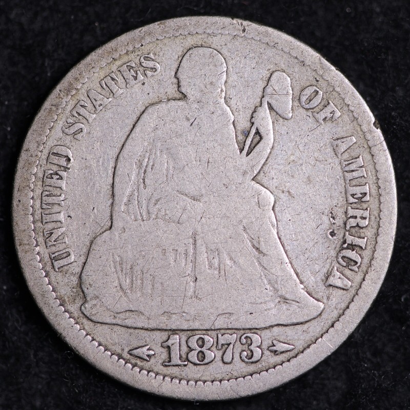 Empire ＆Liberty 1873-S Arrows Seated Liberty Dime CHOICE FINE FREE SHIPPING E829