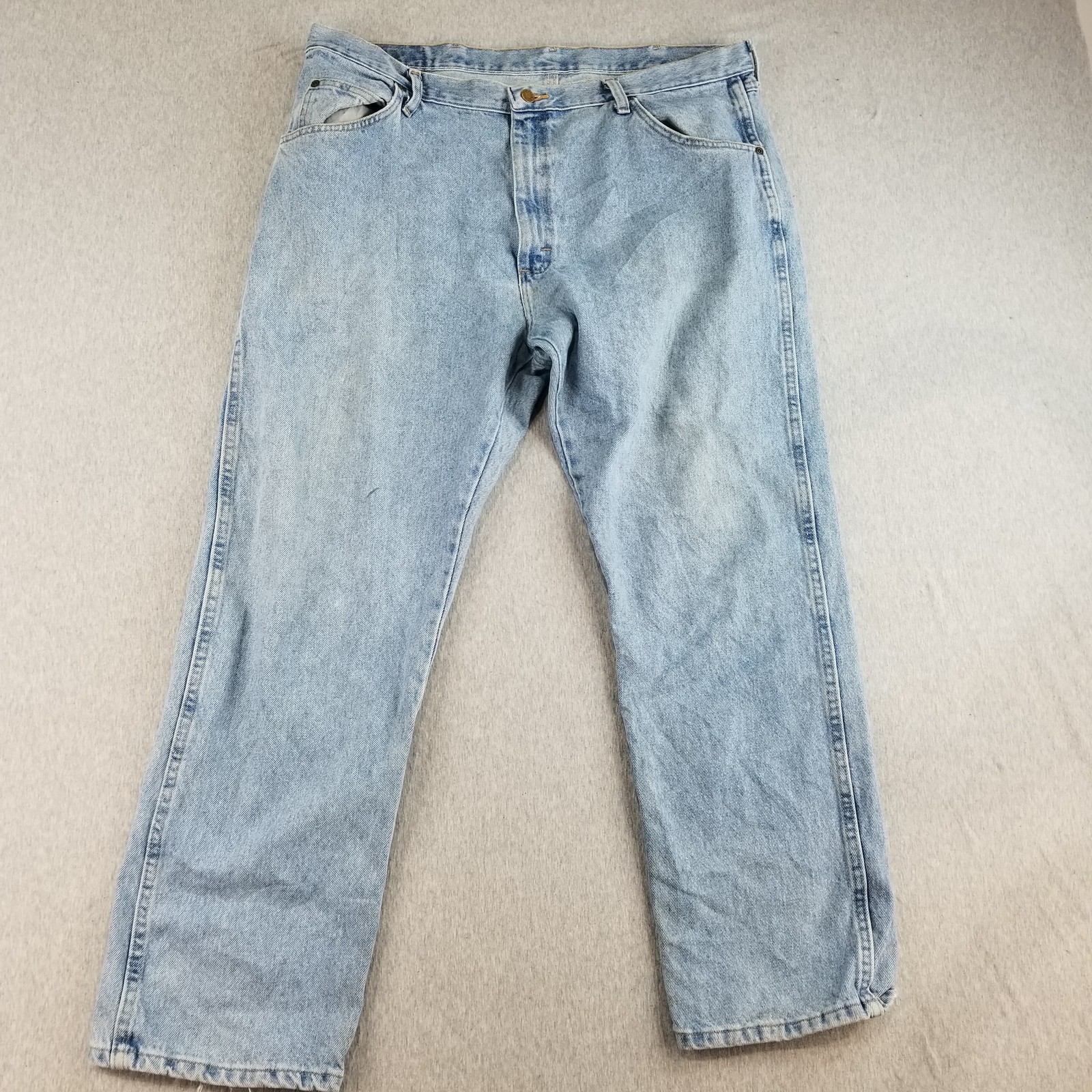 Wrangler Jeans Mens Sz 40x30 VTG Regular Fit Light Wash 100%Cotton Normcore Nice