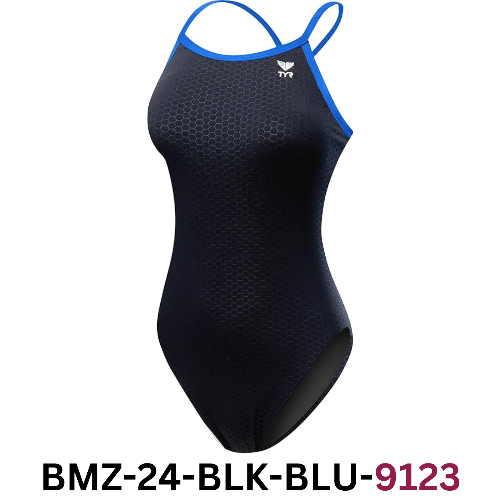 TYR Women's Hexa Diamondfit Swimsuit, Black/Blue, Size 30