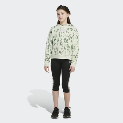 

Худи из флиса с принтом по всей поверхности (увеличенный размер), Linen green