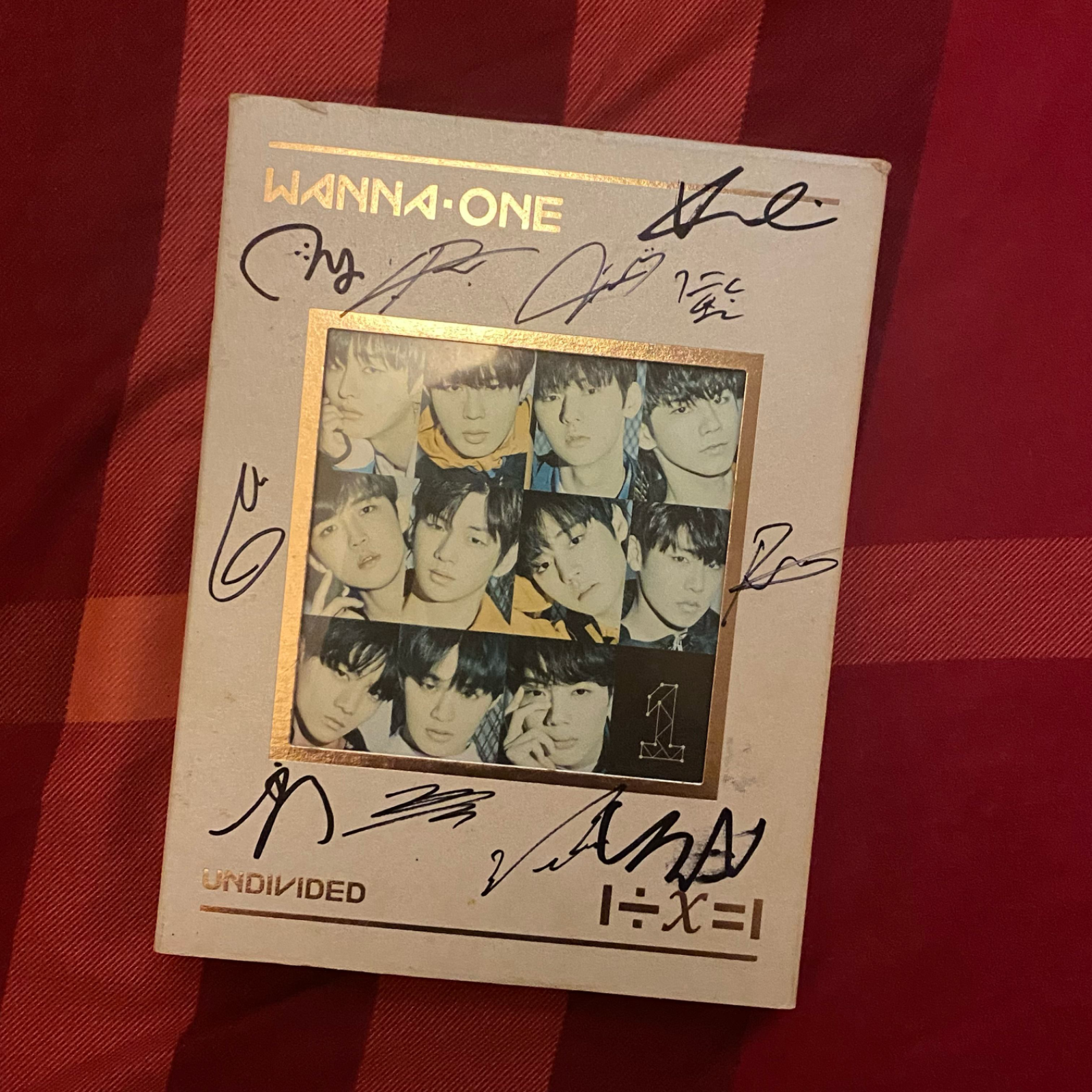 WANNA-ONE 直筆サイン入りCD WANNA ONE 1:X=1 UNDIVIDED KPOP ALBUM AUTOGRAPHED ALL MEMBER