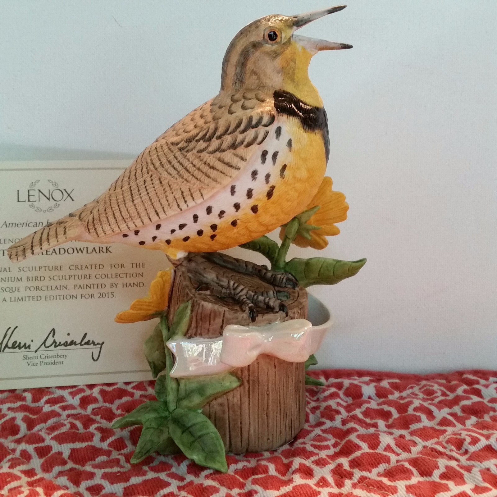 Lenox Western Meadowlark Bird Limited Edition NEW IN BOX Lenox Western Meadowlark Bird Limited Edition NEW IN BOX
