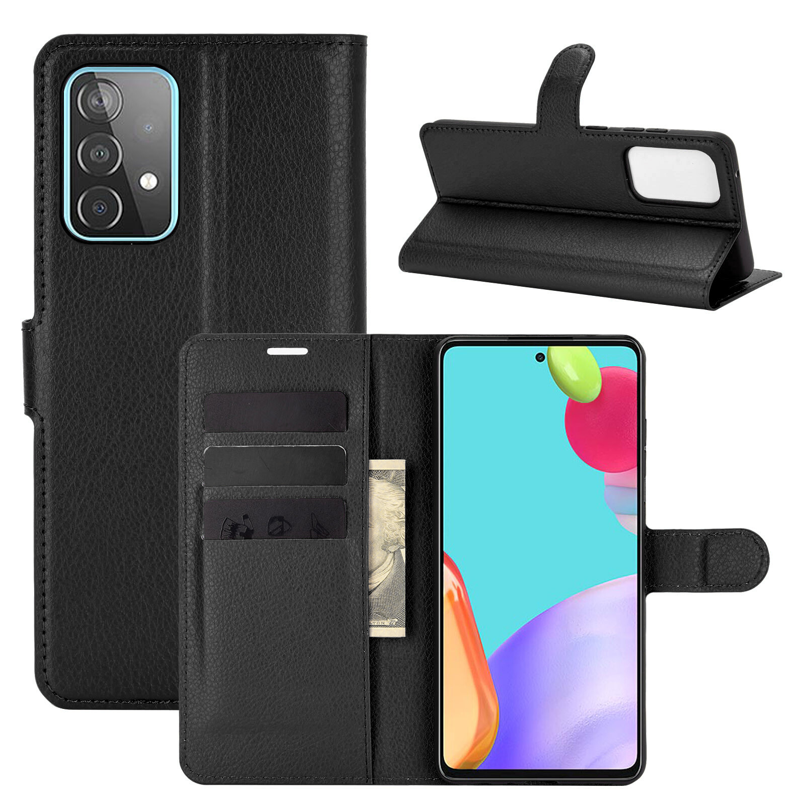 Handy Tasche für Samsung Galaxy A52 5G Hülle Case TPU Schutz Schale Etui Wallet