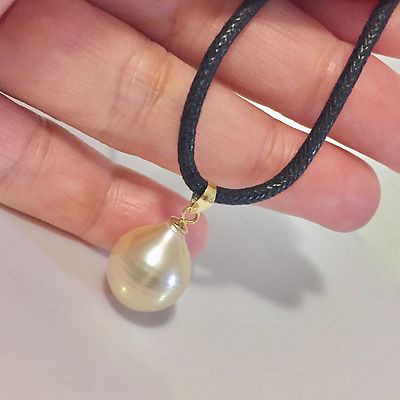 18k Gold South Sea Pink Large Pearl Kasumi  AAAA+ Charm Pendant for Necklace