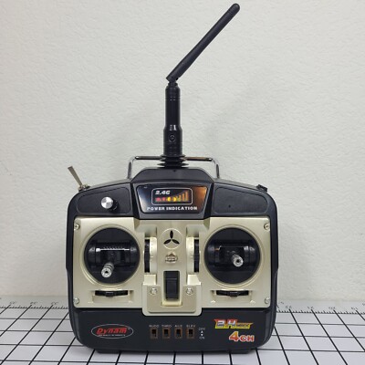 Dynam 4Ch 2.4GHz Radio System Console Transmitter RC Heli/Airplane Chrome