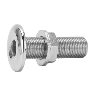 Hot Marine Thru Hull Fitting Connector 3/8inch 316 Stainless Steel Water Drain O