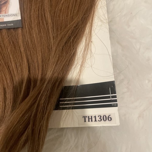 S-Noilite Clip In Hair Extensions 100% Remy Human Hair 8” #6 LT Brown TH8006 NEW