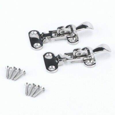 Pair 316 Stainless Steel Boat Latch Clamp Lockable Hold Down Hatch Fastener 