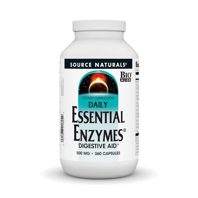 Source Naturals, Inc. Ежедневные незаменимые ферменты, 500 мг, 360 капсул