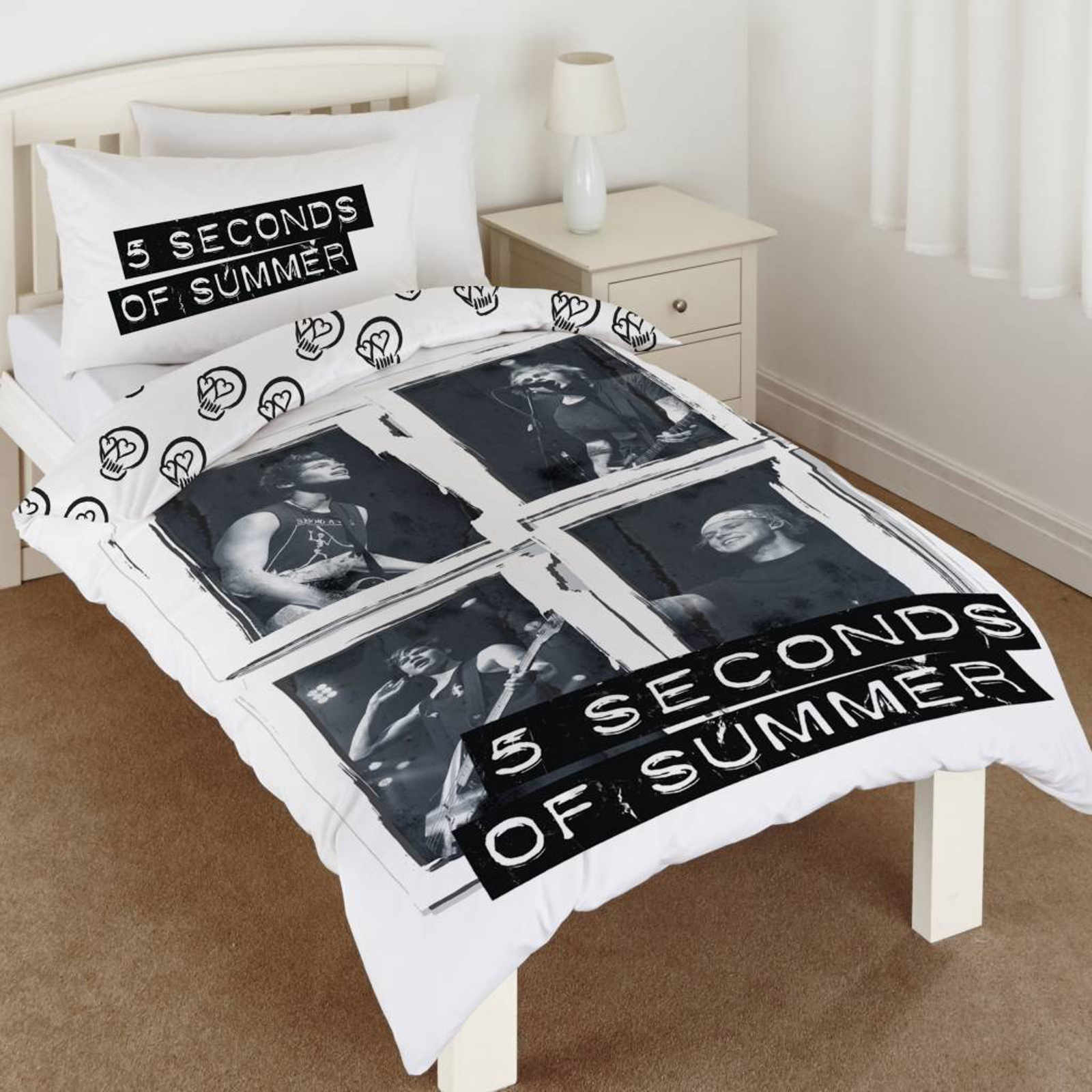 5 Seconds Of Summer 5 Sos Single Duvet Cover Quilt Cover Bedding