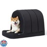 Pelzin Orthopedic Dog House - Outdoor Waterproof Dog Shelter w/Porch - Indoor Pet House w/Egg-Crate Foam - Cooling - Machine Washable - Ideal for Medium Breeds and Fits 30-Inch Crate - 29