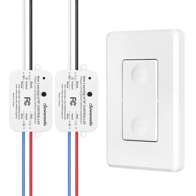 DEWENWILS Wireless Remote Control Wall Light Switch for Ceiling Lights 30M Range