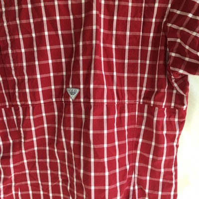 Columbia Crimson White Alabama Stitch Buttondown Size Medium