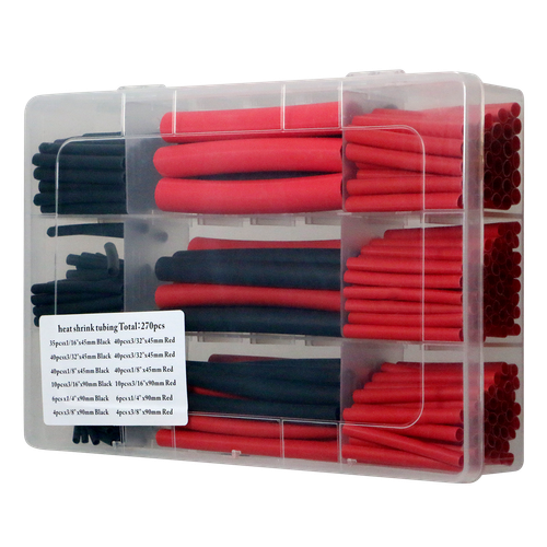 1 Pack XFITTING 270 PCS Heat Shrink Tubing Kit, 3:1 Adhesive Lined, Black & Red