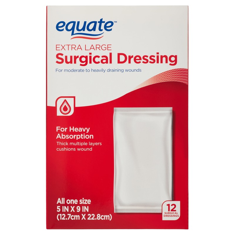 Extra Large Absorbent Surgical Dressing, for Moderate to Heavy Wounds, 1