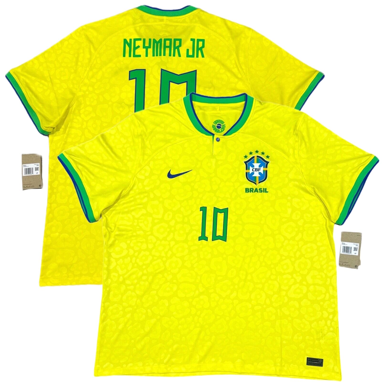 Nike ブラジル代表シャツ NEYMAR JR 10 Nike Brazil Away Neymar Jr #10 Jersey 2024-2025 Men's Size