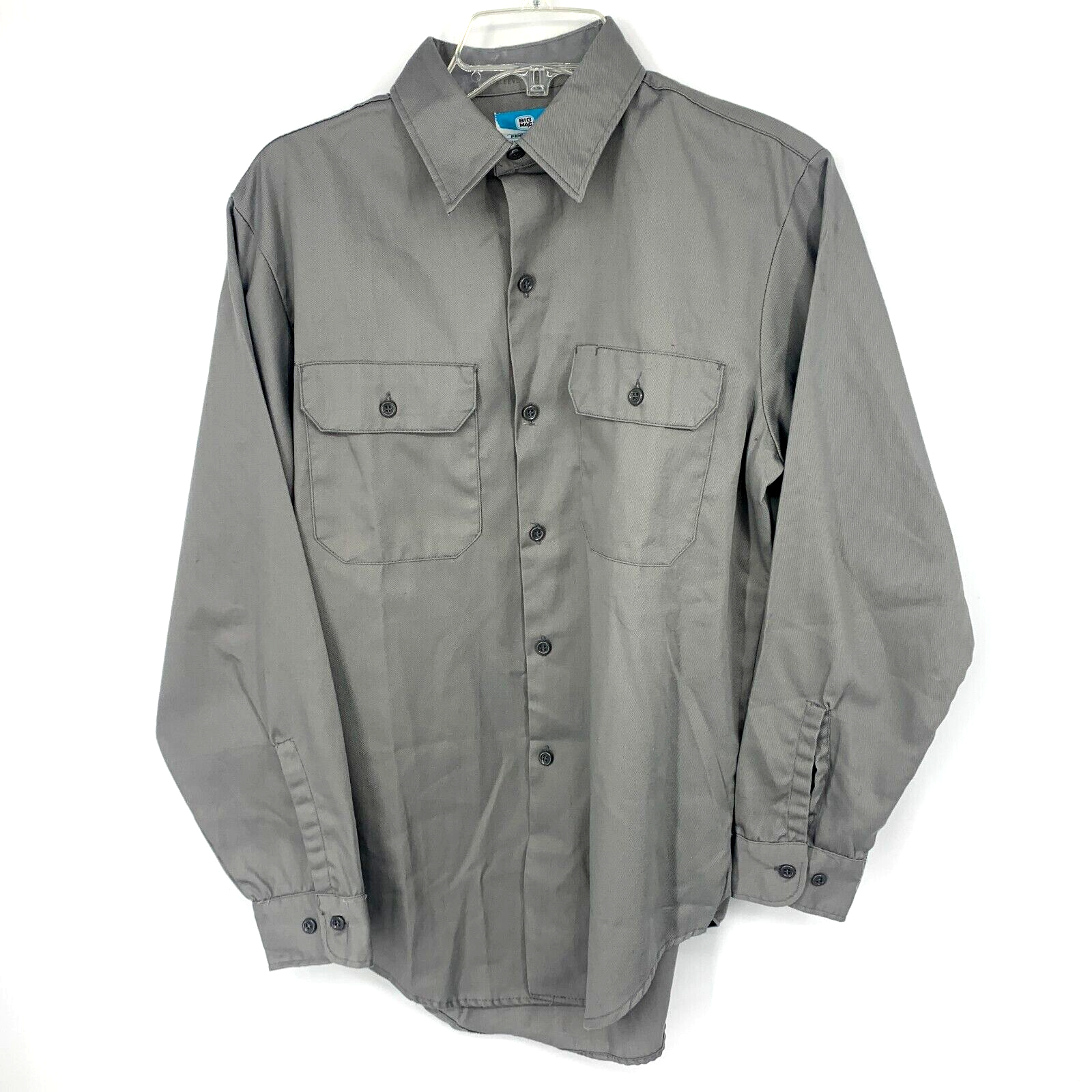 Vintage Big Mac Penn Prest Men's Medium 15-15.5 Penneys Gray