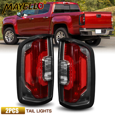 For 2015-2022 GMC Canyon/Chevy Colorado Black Tail Lights Brake Lamps Left+Right