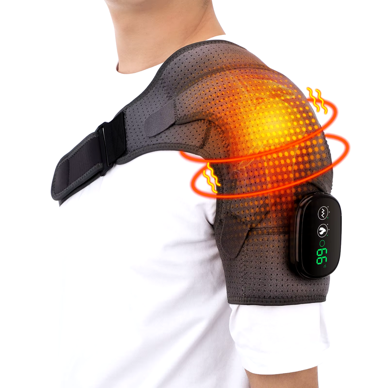 Electric Heating Shoulder Massager Vibration Massage Shoulder Brace Support Belt