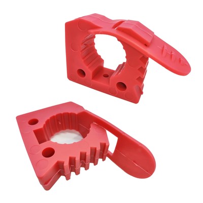 2Pcs Red Rubber Clamp Shovel Holder Mount for 1-1/7in to 1-4/9in Diameter Too...