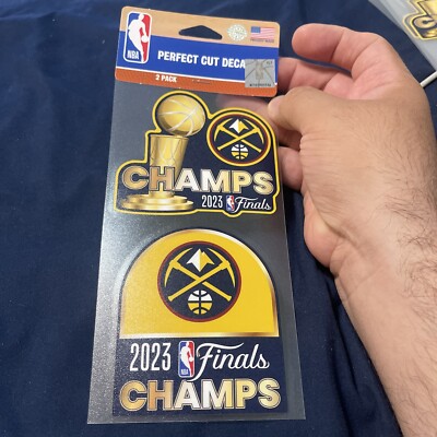 Denver Nuggets 2023 NBA Finals Champions 2 Pack Decal Set 