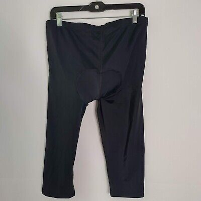 Aero Tech Designs Pants Womens 2XL Black Cyclewear Capri Padded Stretch Pullover