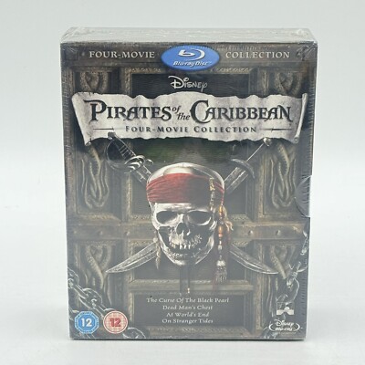 Pirates of the Caribbean: Four-Movie Collection [Blu-ray] Sealed NEW MINT