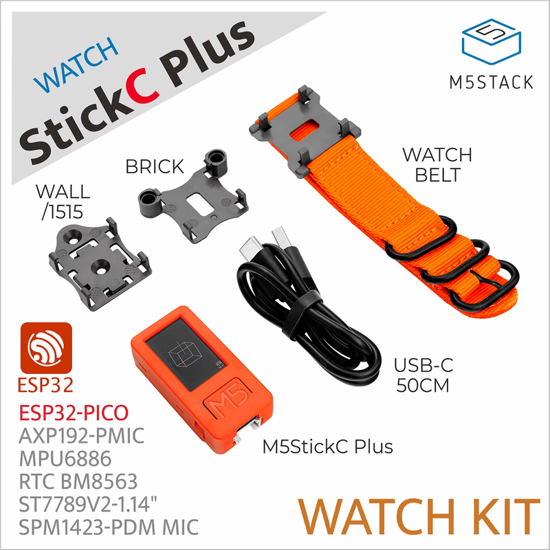 Official M5StickC PLUS with Watch Accessories