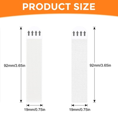 24 Pairs Picture Hanging Strips Removable Hook and Loop Tape Adhesive Strip