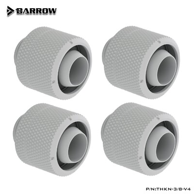 4Pcs Barrow G1/4'' to 3/8'' ID, 5/8'' OD Compression Fitting Soft Tubing 10/16mm W