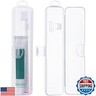 Yeeco Toothbrush Case 2 Packs, Transparent Toothbrush Travel Case, Plastic Toothbrush Holder Travel Size, 7.87 x 1.85 x 1.18 inches Portable Toothbrush Case for Traveling,Clear