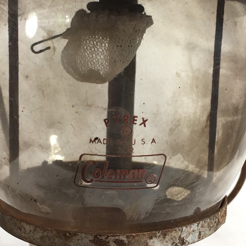 VTG Coleman 200A Red Single Mantel Lantern High Top Ventilator Pyrex Globe 9/64