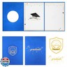 IRENE Graduation Guest Book 2025, Blue Gold Graduation Decorations Class of 2025 Decorations Party Guest Book Alternative, Graduates Signature Board for Men Women Congrats Party Signing
