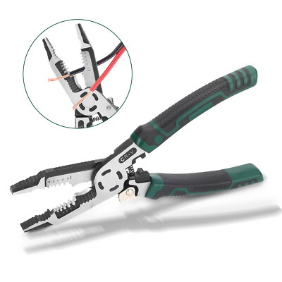 9'' Multi-functional Wire Pliers Hand Tool Electric Cable Cutter Stripper Crimper