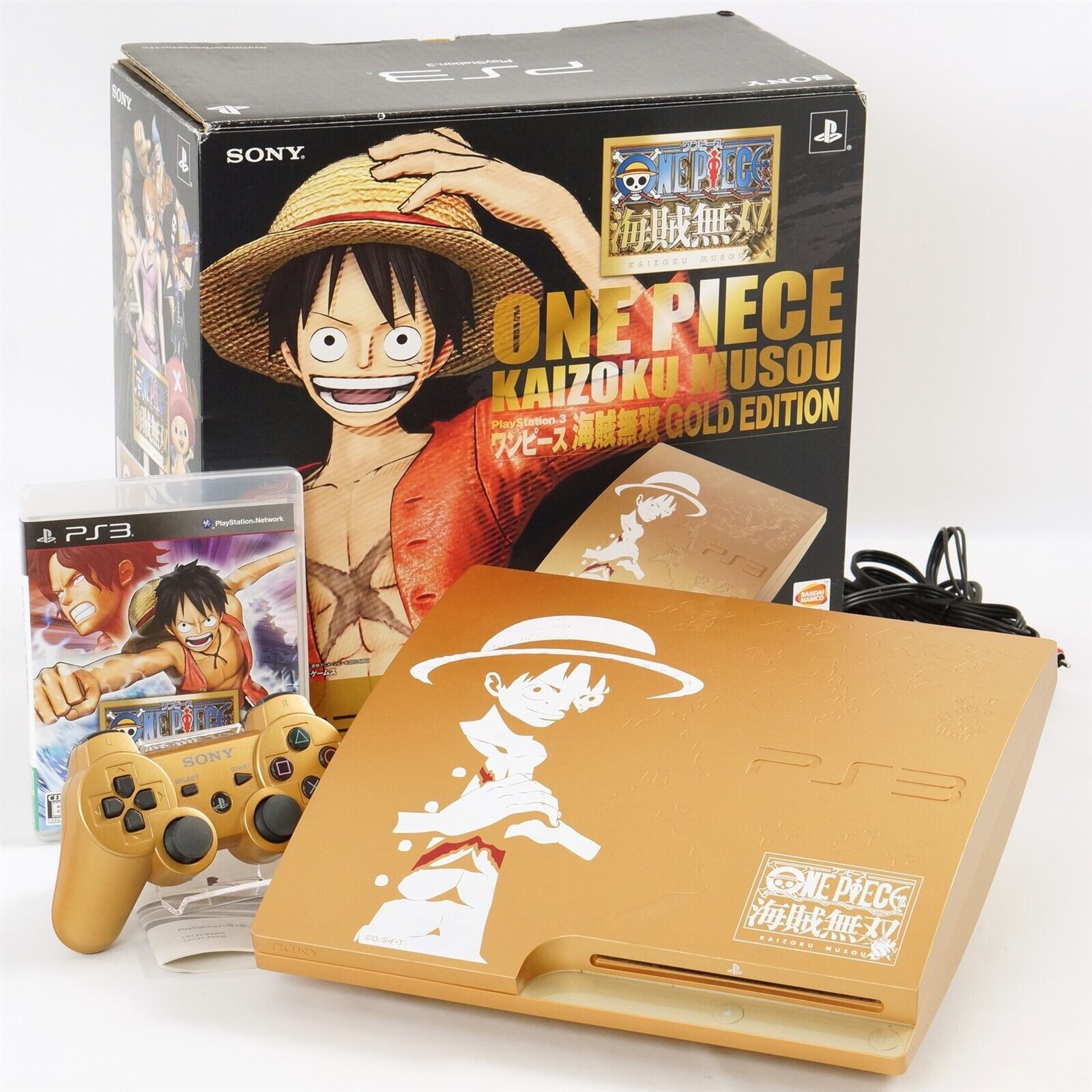 PS3 Playstation3 ONE PIECE GOLD Console CECH-3000B 320GB Tested System NTSC-J 13 PS3 Playstation3 ONE PIECE GOLD Console CECH-3000B 320GB Tested System NTSC-J 13