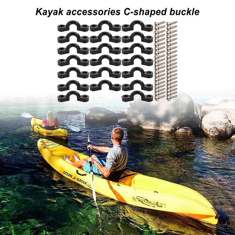 Nylon C-Shaped Buckle,Kayak Rope Buckle, Tent Furniture Luggage Accessories