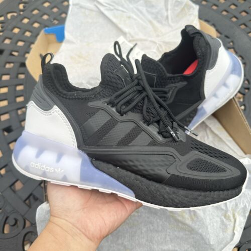 Adidas ZX 2K Boost J Black White Big Kid's Athletic Shoes Adidas ZX 2K Boost J Black White Big Kid's Athletic Shoes