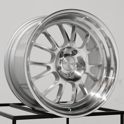 Used 18x8.5 OS LS14 5x114.3 35 73.1 Silver Wheels set-4