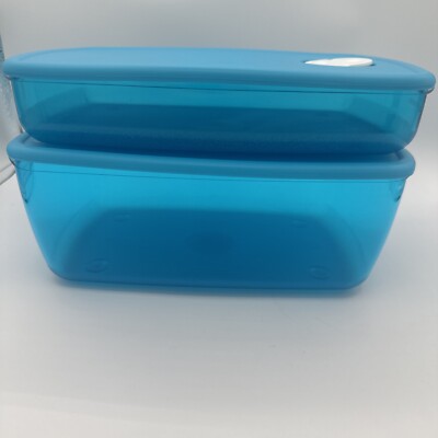 Tupperware Rock N Serve Microwave Container 1.4L & 3.5L- Blue