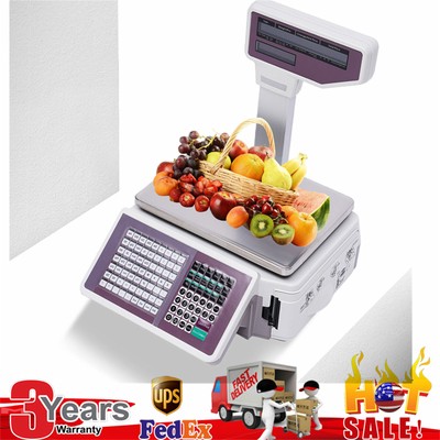 Digital Deli Meat Food Computing Retail Price Scale 66LBs Retail with TD printer