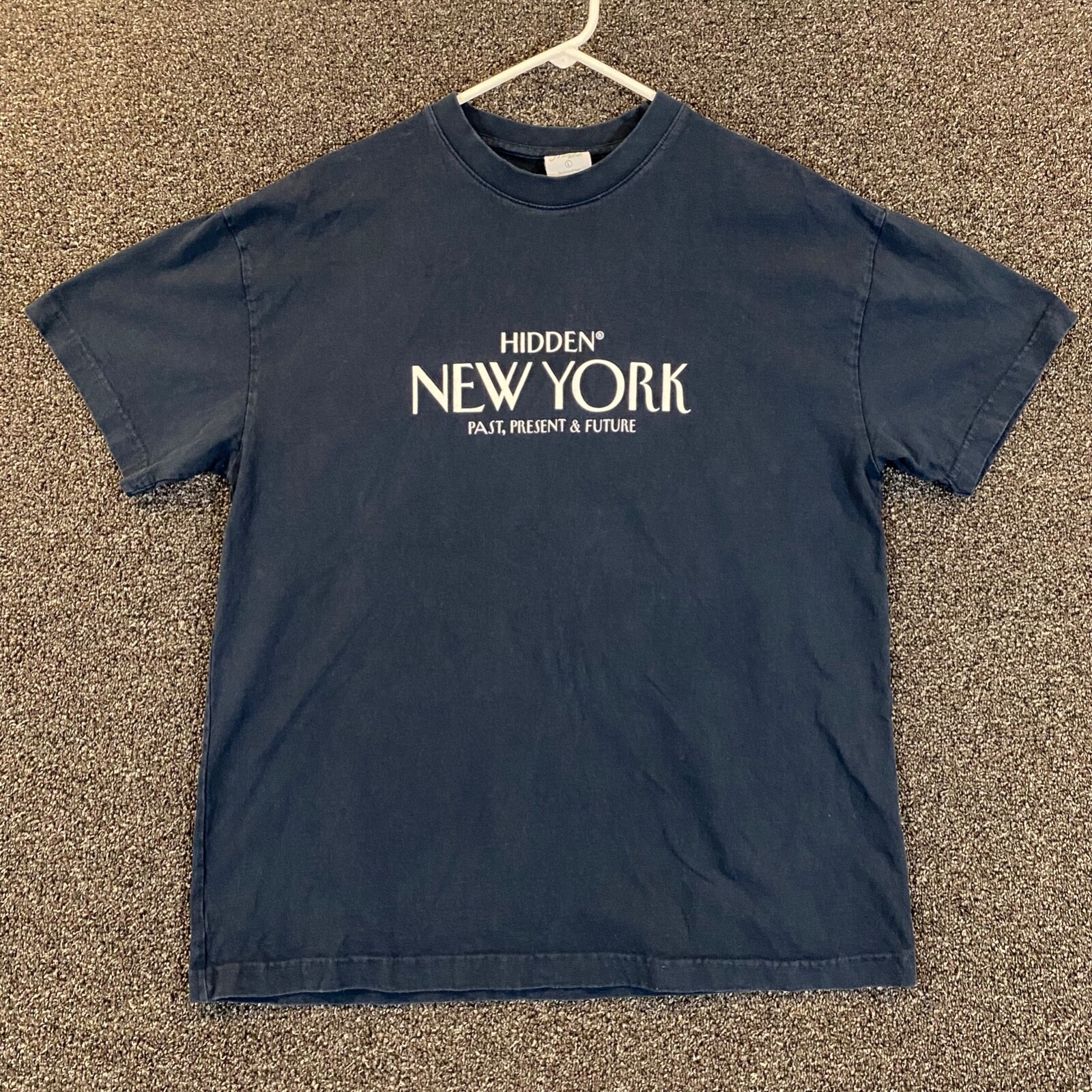 Hidden New York Shirt Mens Large Dark Blue Past Present