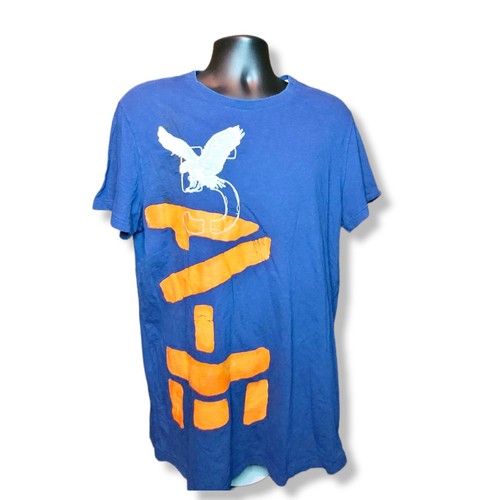 American Eagle Outfitters 1977 Men's L Navy Blue Graphic T