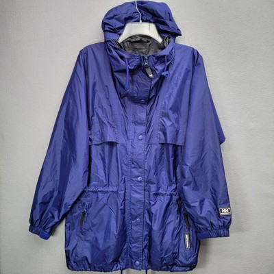 HELLY HANSEN ROYAL BLUE PACKABLE RAIN JACKET, SIZE S