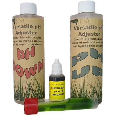 Hydroponics pH Control Kit with pH Up and pH Down Solutions (16 fl oz total)