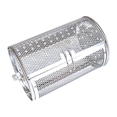 Rotisserie Basket Grill Roaster Drum Stainless Steel Rolling Grill Masterly