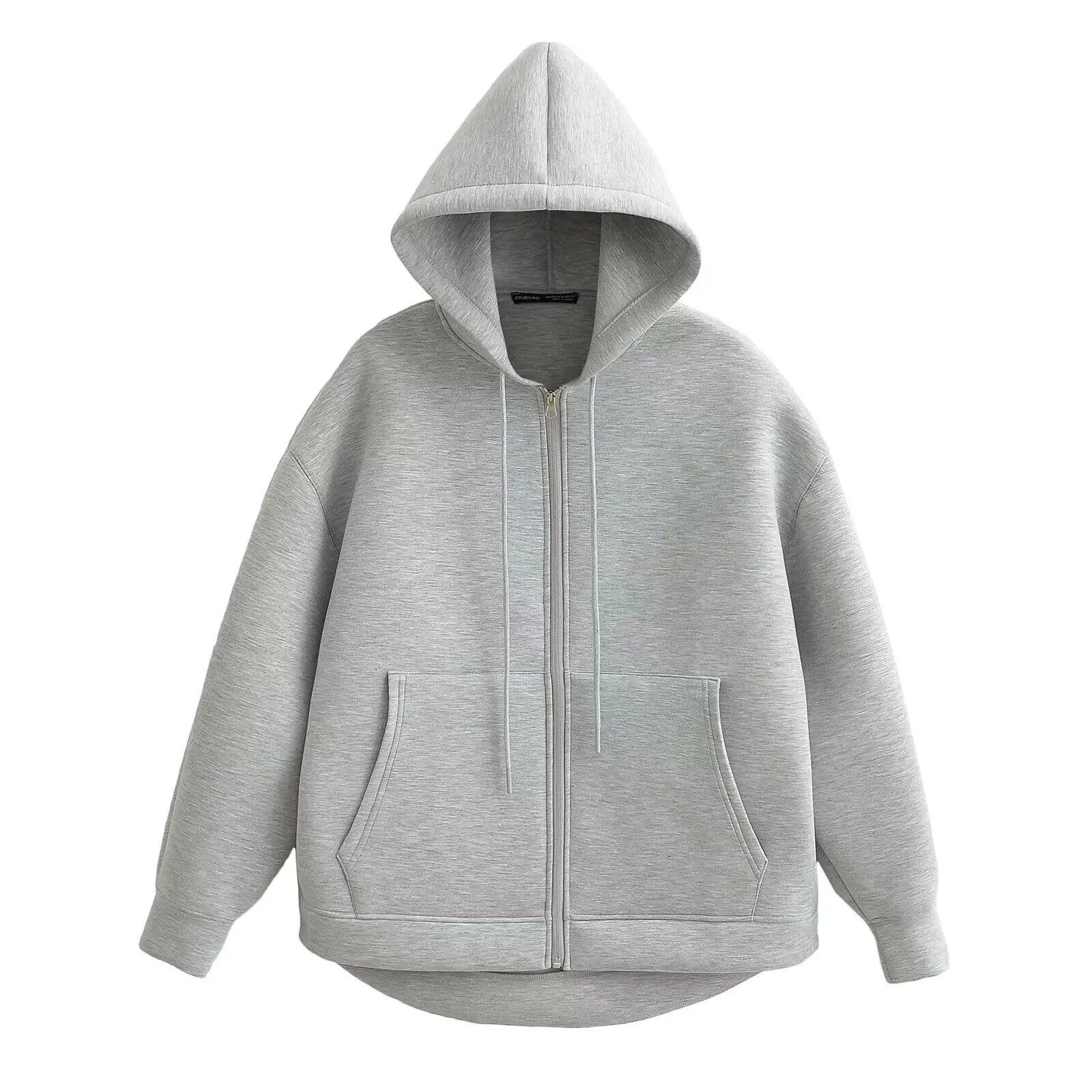 Women's Zipper Hoodie Coat High Street Double Pockets