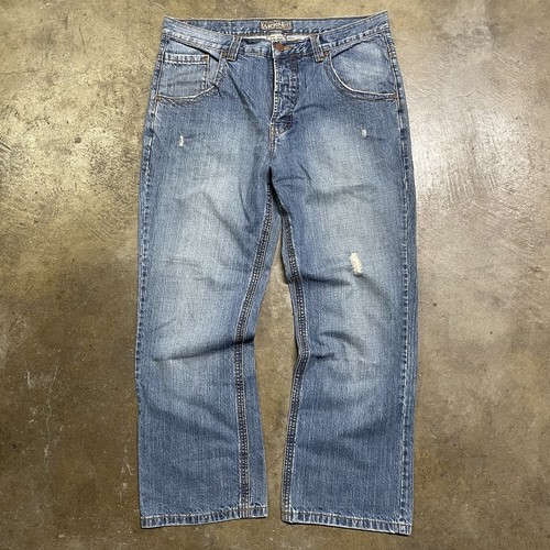 Vintage Y2K Anchor Blue Baggy Wide Leg Denim Jeans JNCO Fits